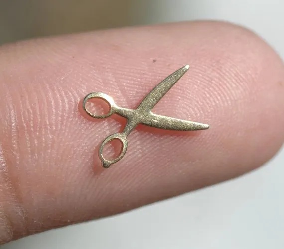 Tiny metal Scissors blanks