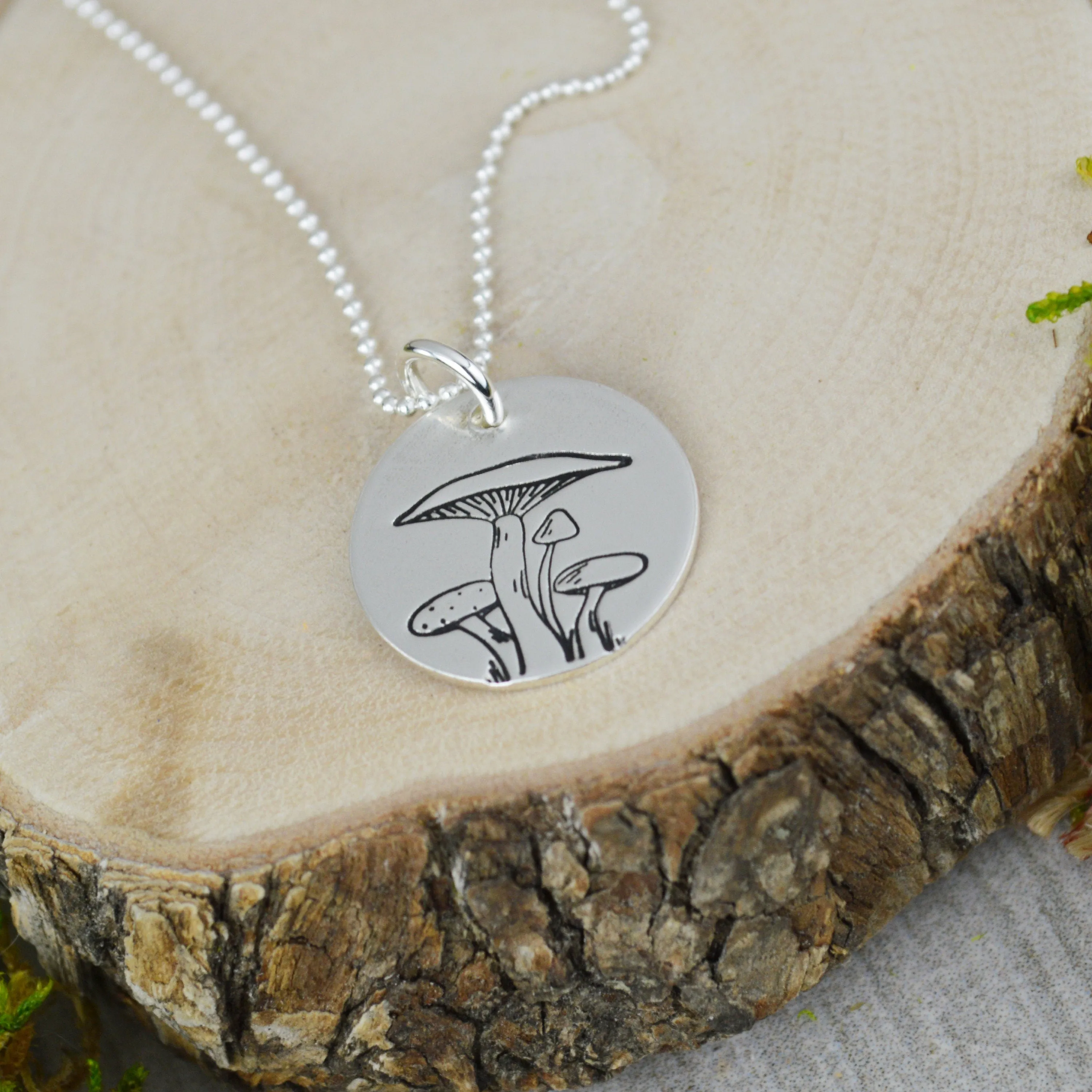 Tiny Mushroom Necklace
