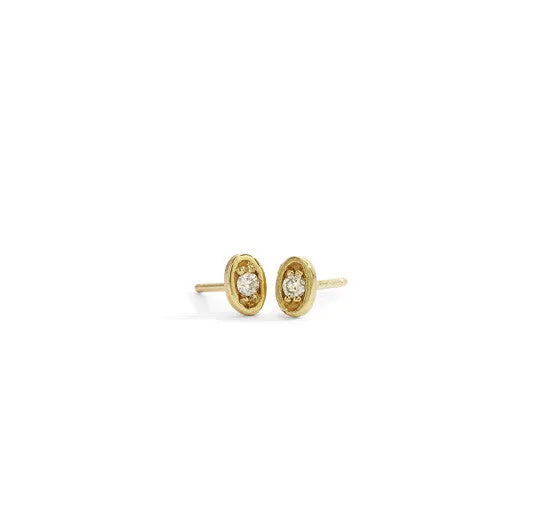 tiny oval studs