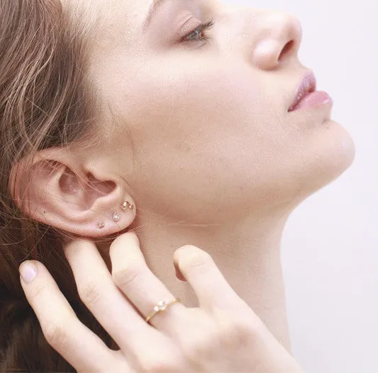 tiny oval studs