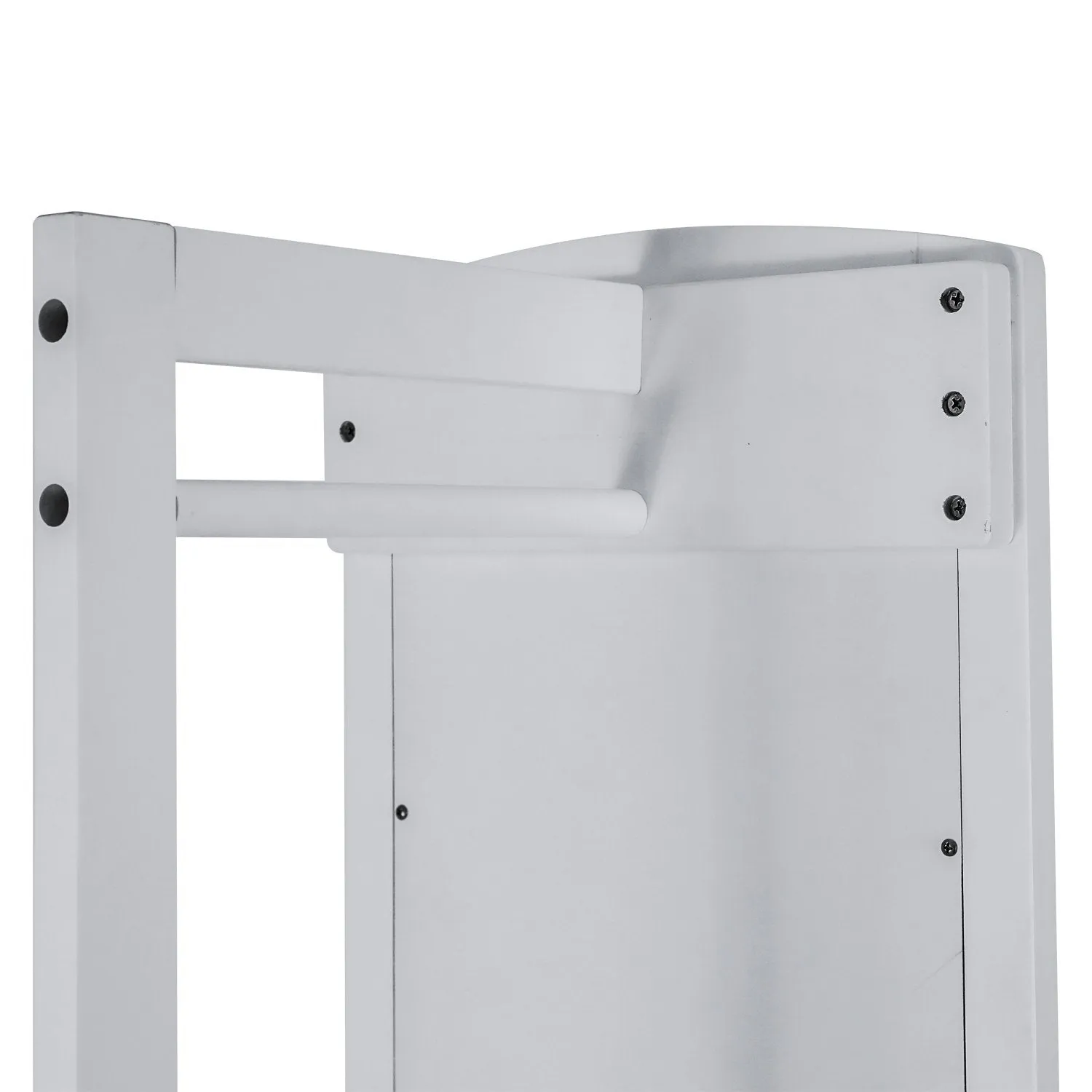Tiny Times Multifunctional 360°Swivel Wooden Frame 69'' Tall Full Length Mirror Dressing Mirror Body Mirror Floor Mirror with Hanging Bar,Coat Stand,Coat Hooks-Ivory White