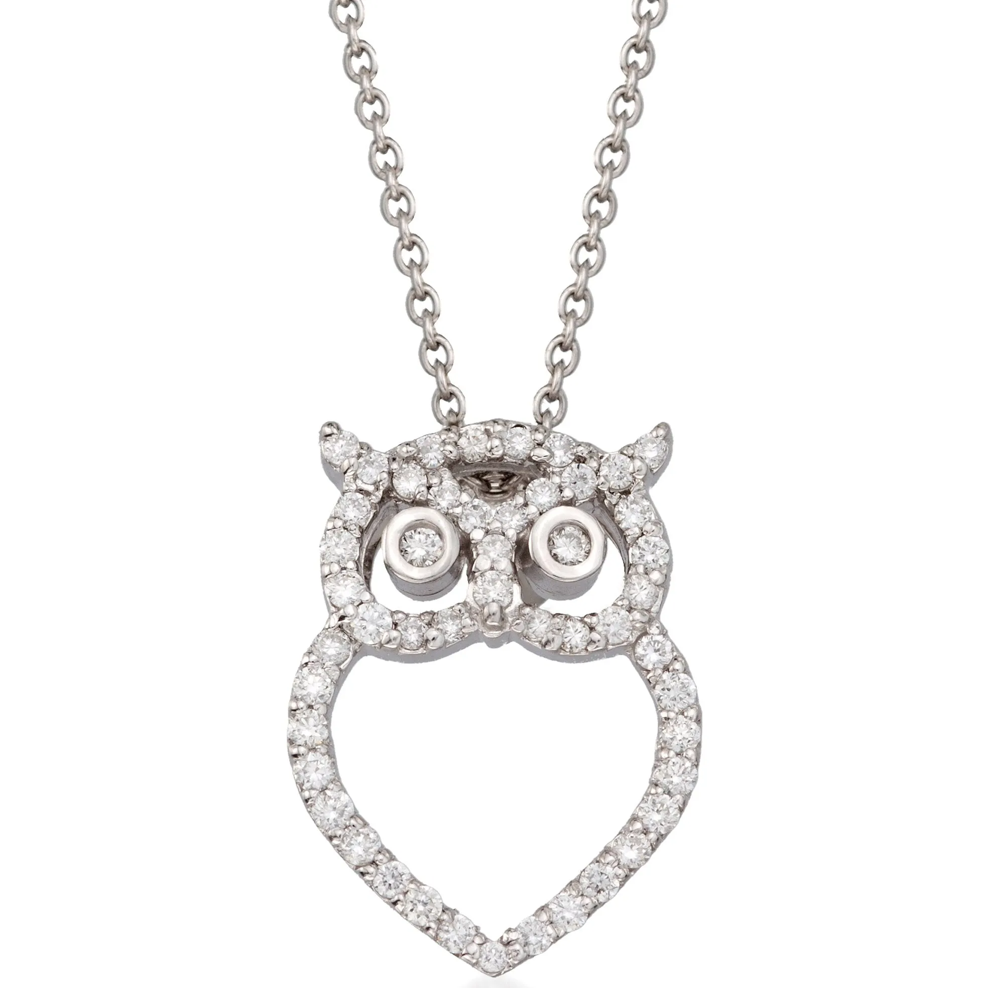 Tiny Treasures Diamond Owl Necklace