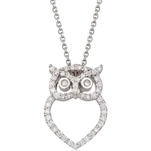 Tiny Treasures Diamond Owl Necklace