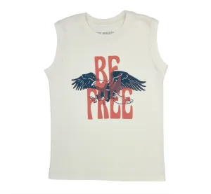 Tiny Whales Be Free Muscle Tank Natural
