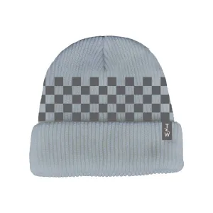 TINY WHALES- Check It Beanie (black/ocean)
