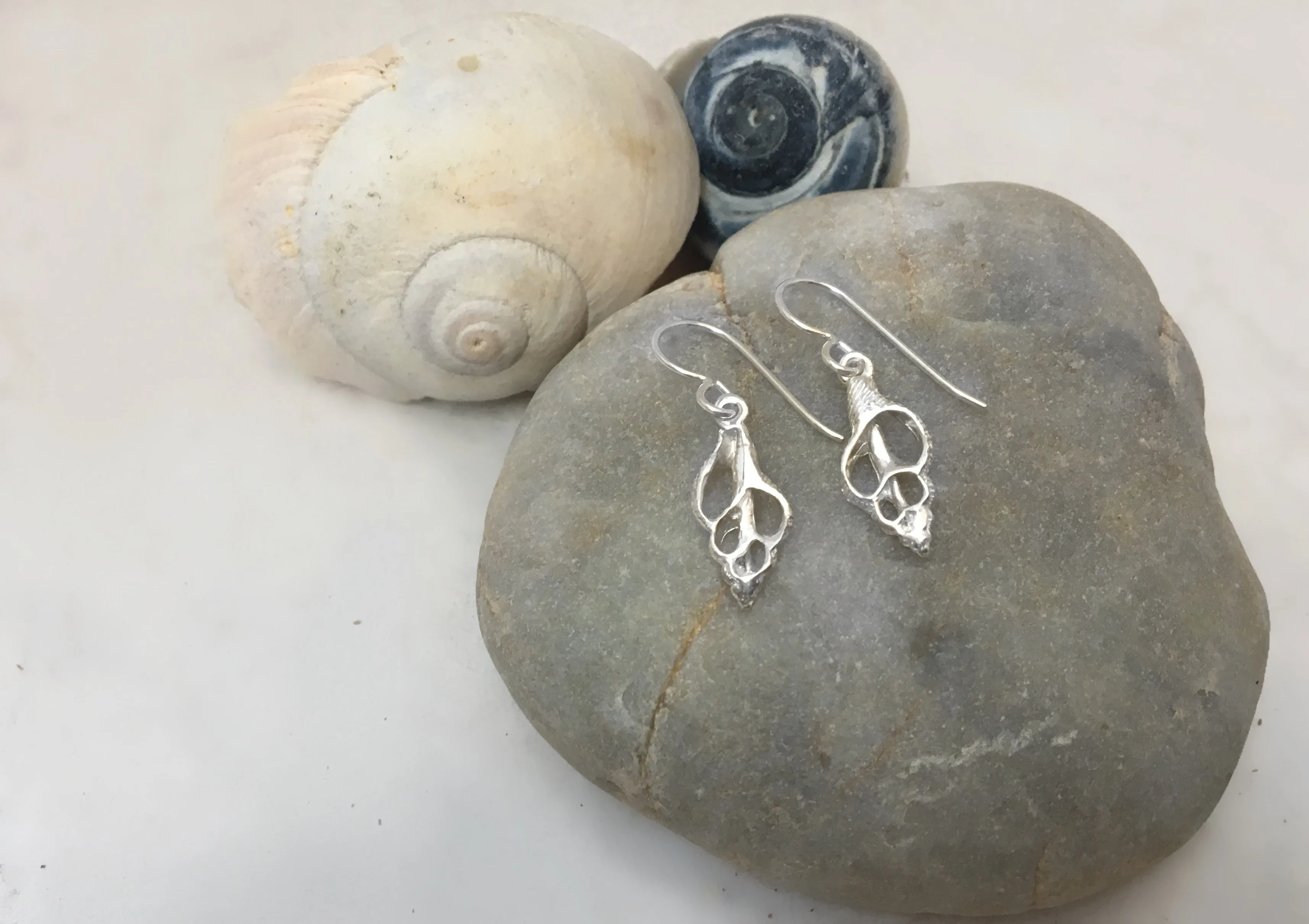 Tiny Whelk Dangle Earrings