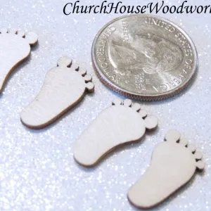 Tiny Wooden Baby Feet
