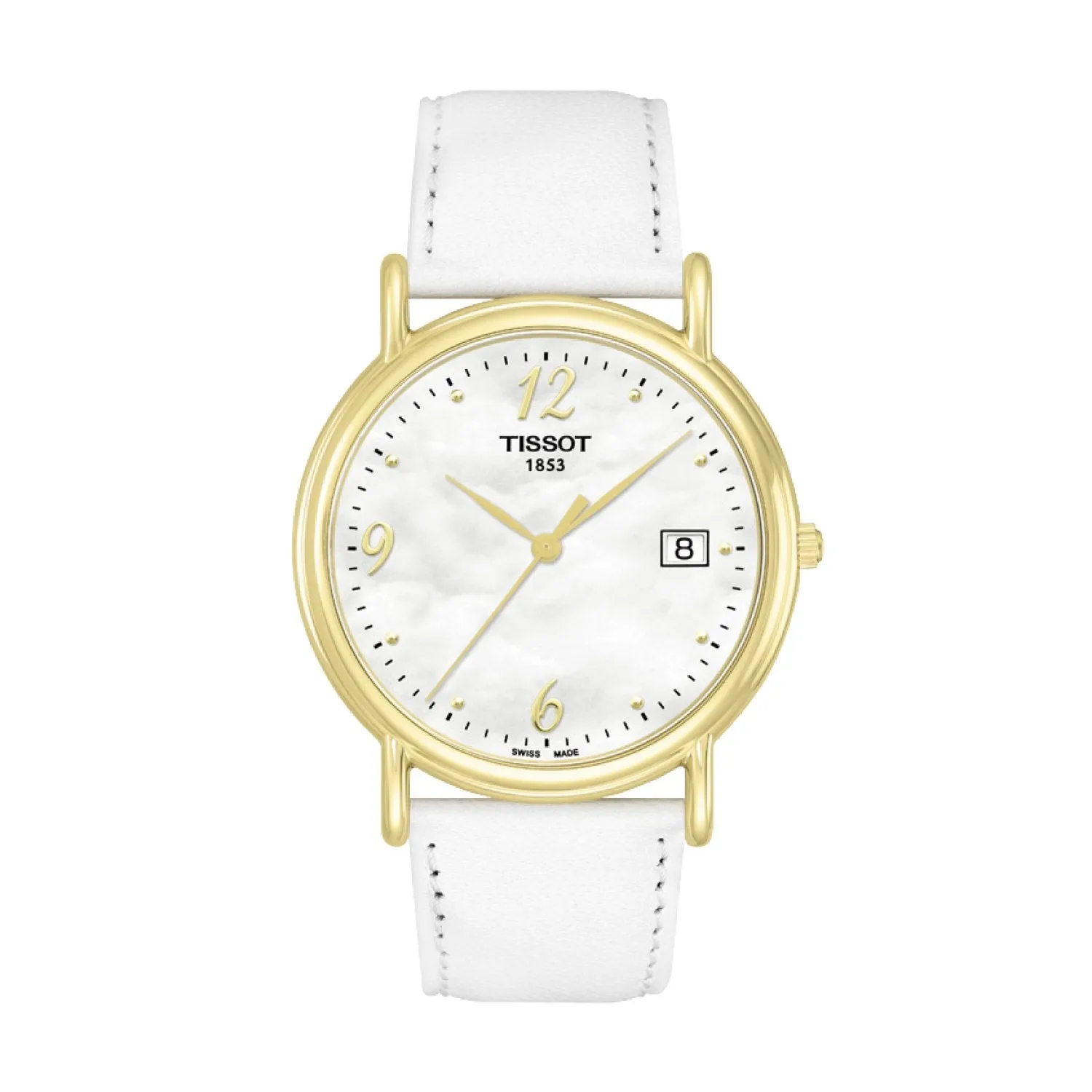 Tissot 18mm Carson White leather strap