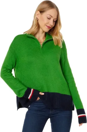 Tommy Hilfiger Womens Color-Block 1/2 Zip Sweater J2XS0782