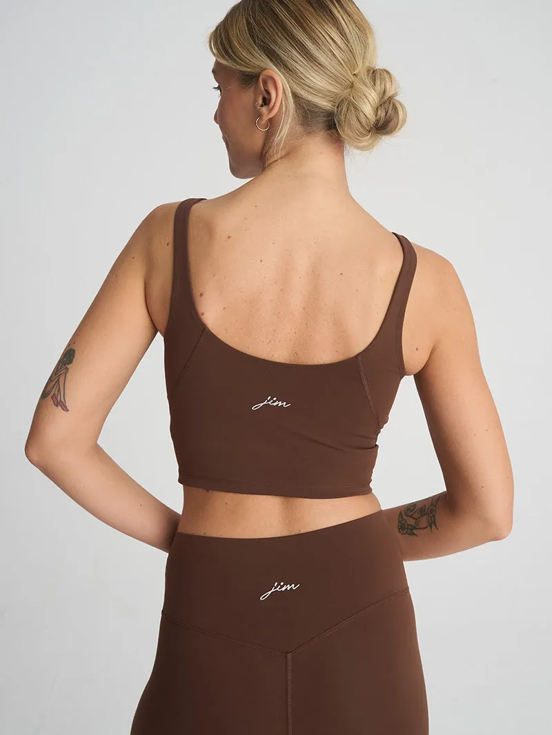 Top do jogi Grace, Chocolate Brown