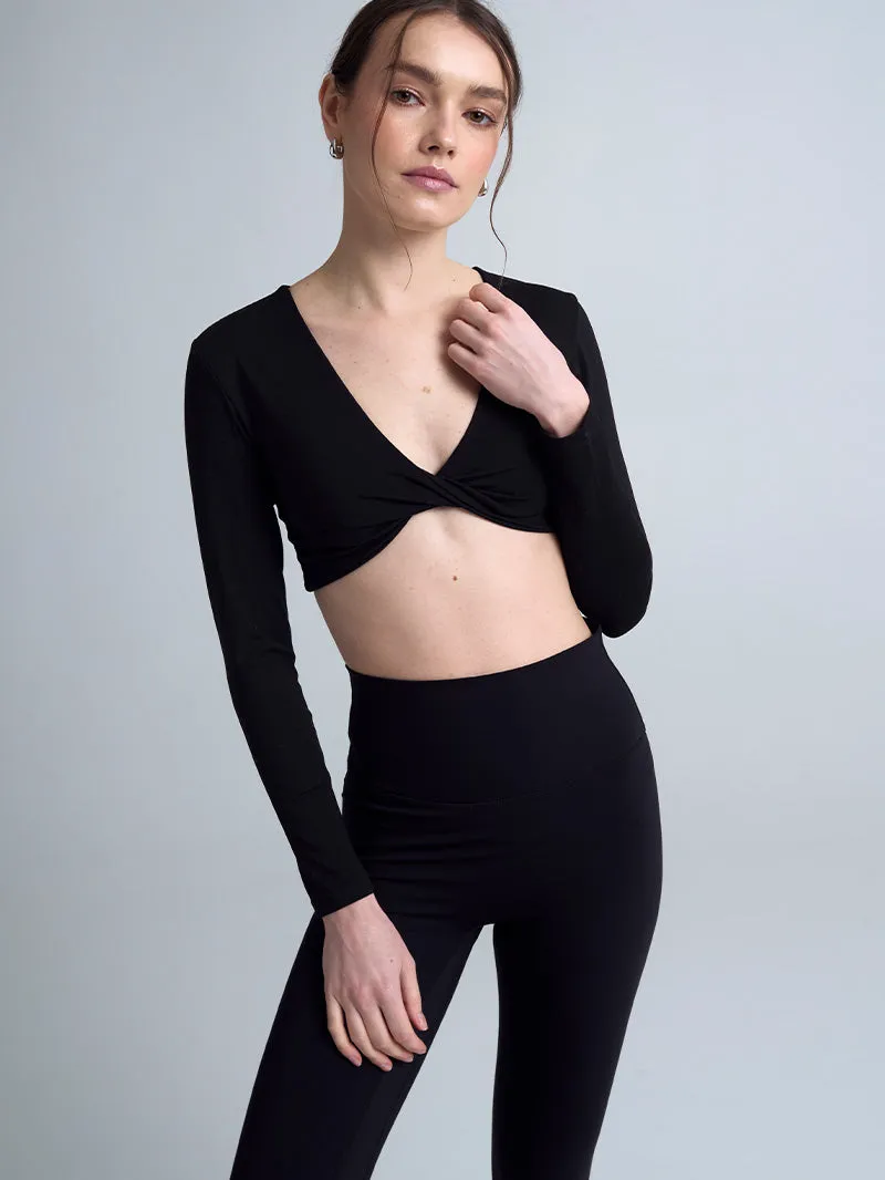 Top do jogi Luna Twist, Black