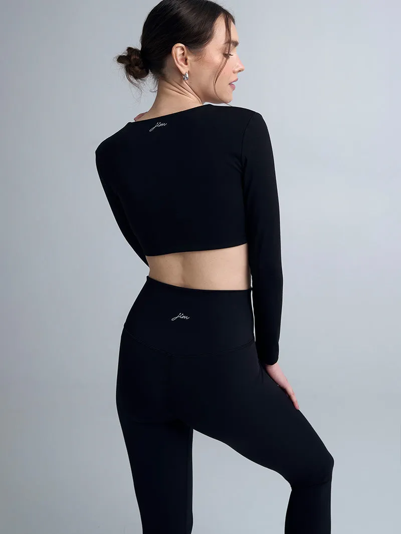 Top do jogi Luna Twist, Black