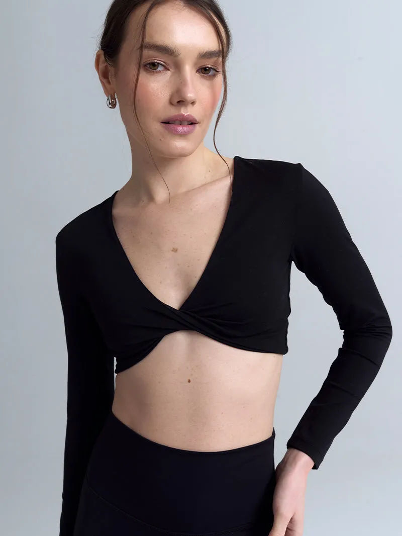 Top do jogi Luna Twist, Black