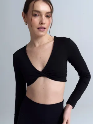 Top do jogi Luna Twist, Black