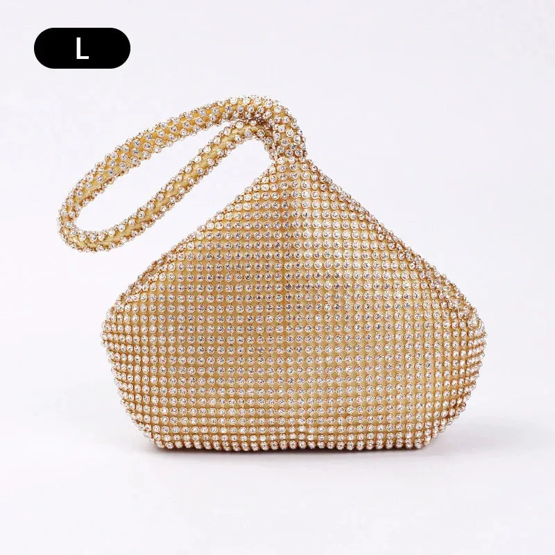Top Handle Diamond Rhinestones Clutches
