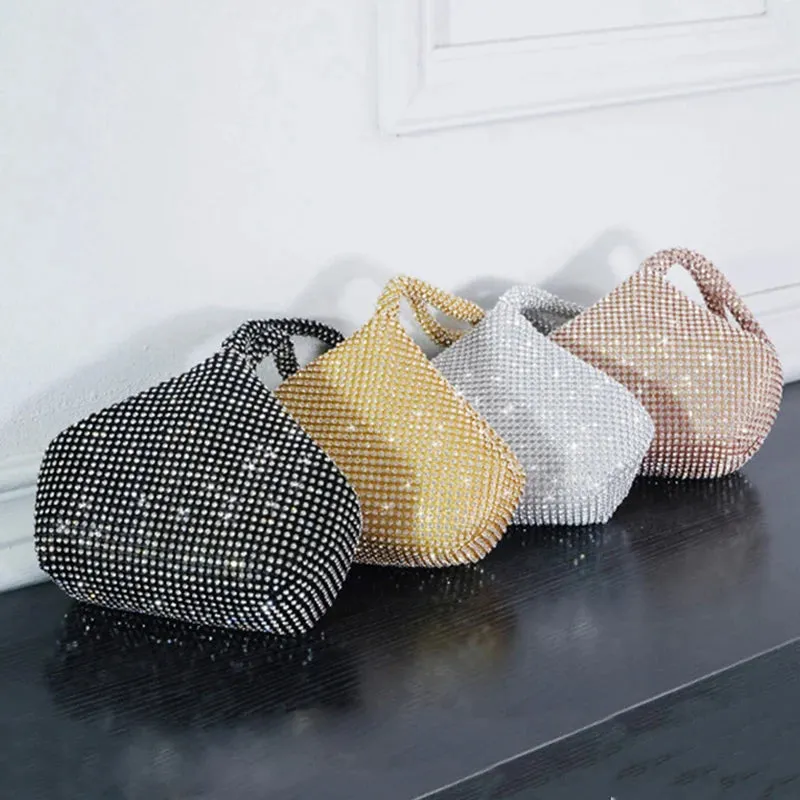 Top Handle Diamond Rhinestones Clutches