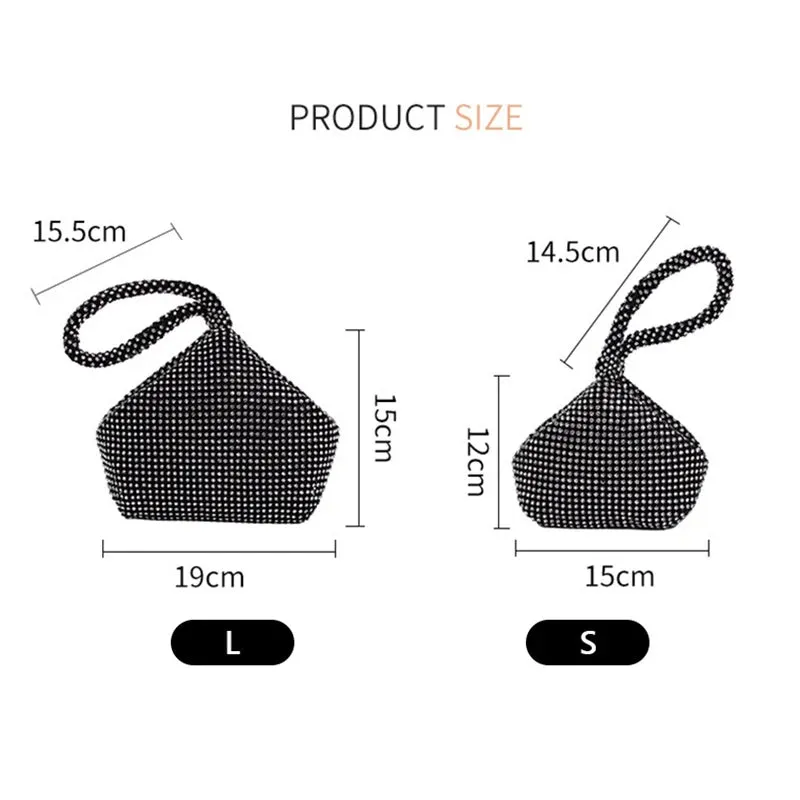 Top Handle Diamond Rhinestones Clutches
