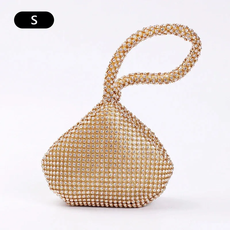 Top Handle Diamond Rhinestones Clutches