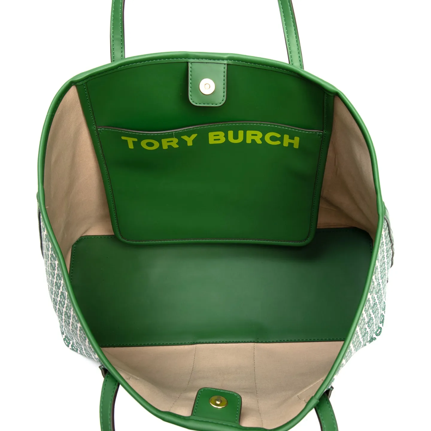 Tory Burch Gemini Link Canvas Tote Malachite link Bag-TB 53303