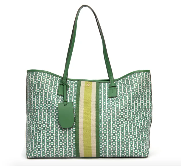 Tory Burch Gemini Link Canvas Tote Malachite link Bag-TB 53303