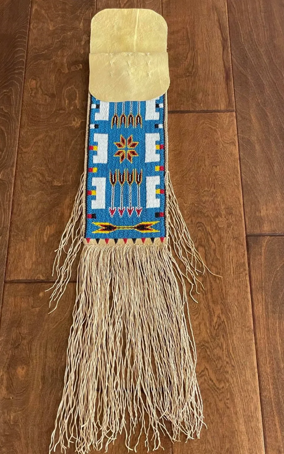 Traditional Beaded Pipe and Medicine Bag Set