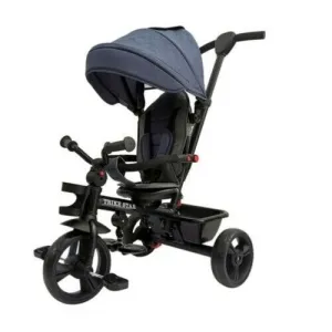 Trike Star Ride On Push Tricycle Toy Toddler 18m   w/ Parental Handle/ Basket