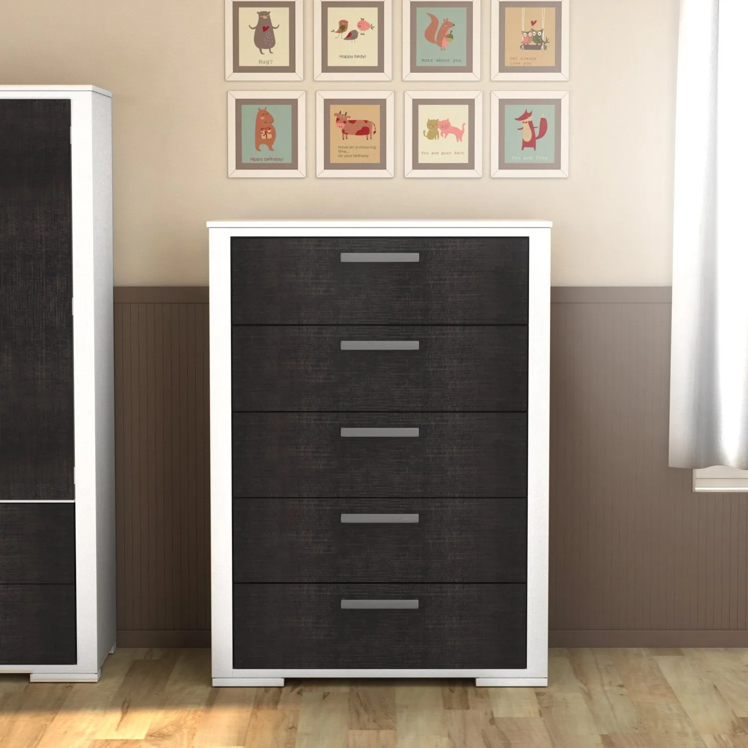 Trio collection karlstad wood-barn and white