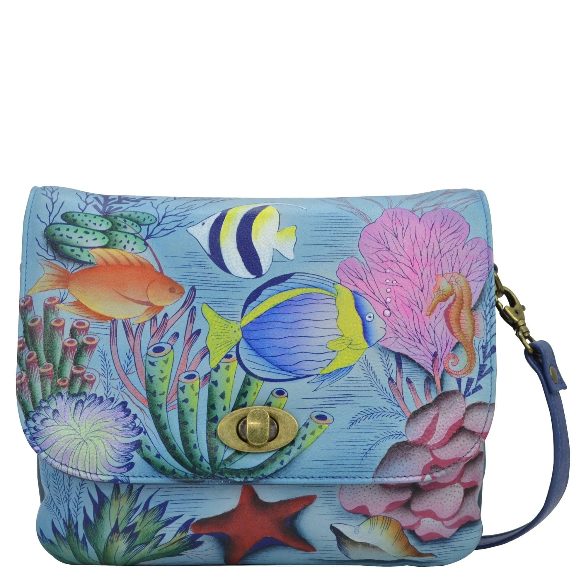 Triple Compartment Flap Crossbody - 8428