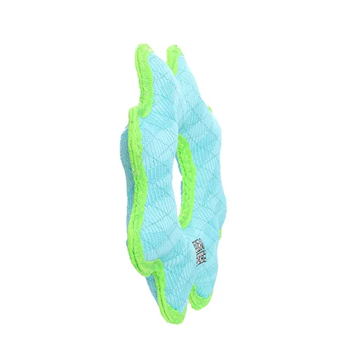 Tuffy Dog Toys - VIP Products - DuraForce Med Gear Ring - Blue, Durable, Squeaky Dog Toy