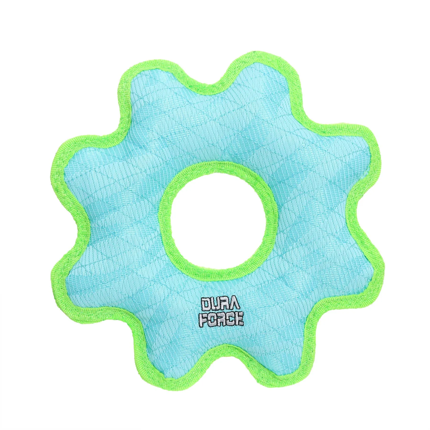 Tuffy Dog Toys - VIP Products - DuraForce Med Gear Ring - Blue, Durable, Squeaky Dog Toy