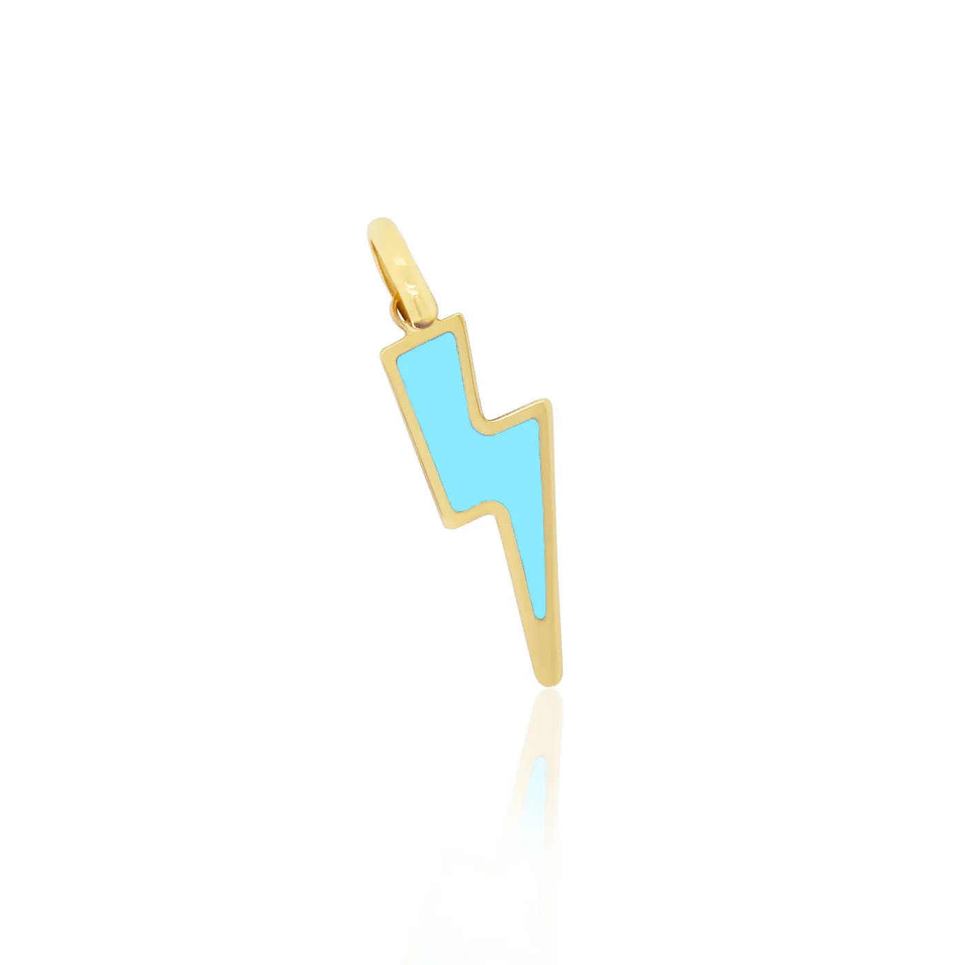 Turquoise Lightning Bolt Charm