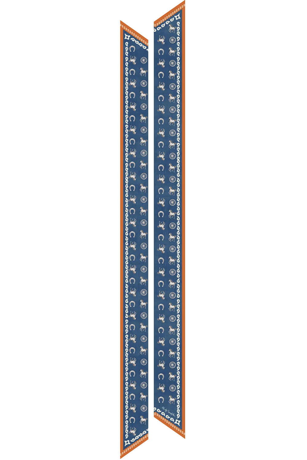 Twilly Gravataria western em cetim de seda | 8x130cm