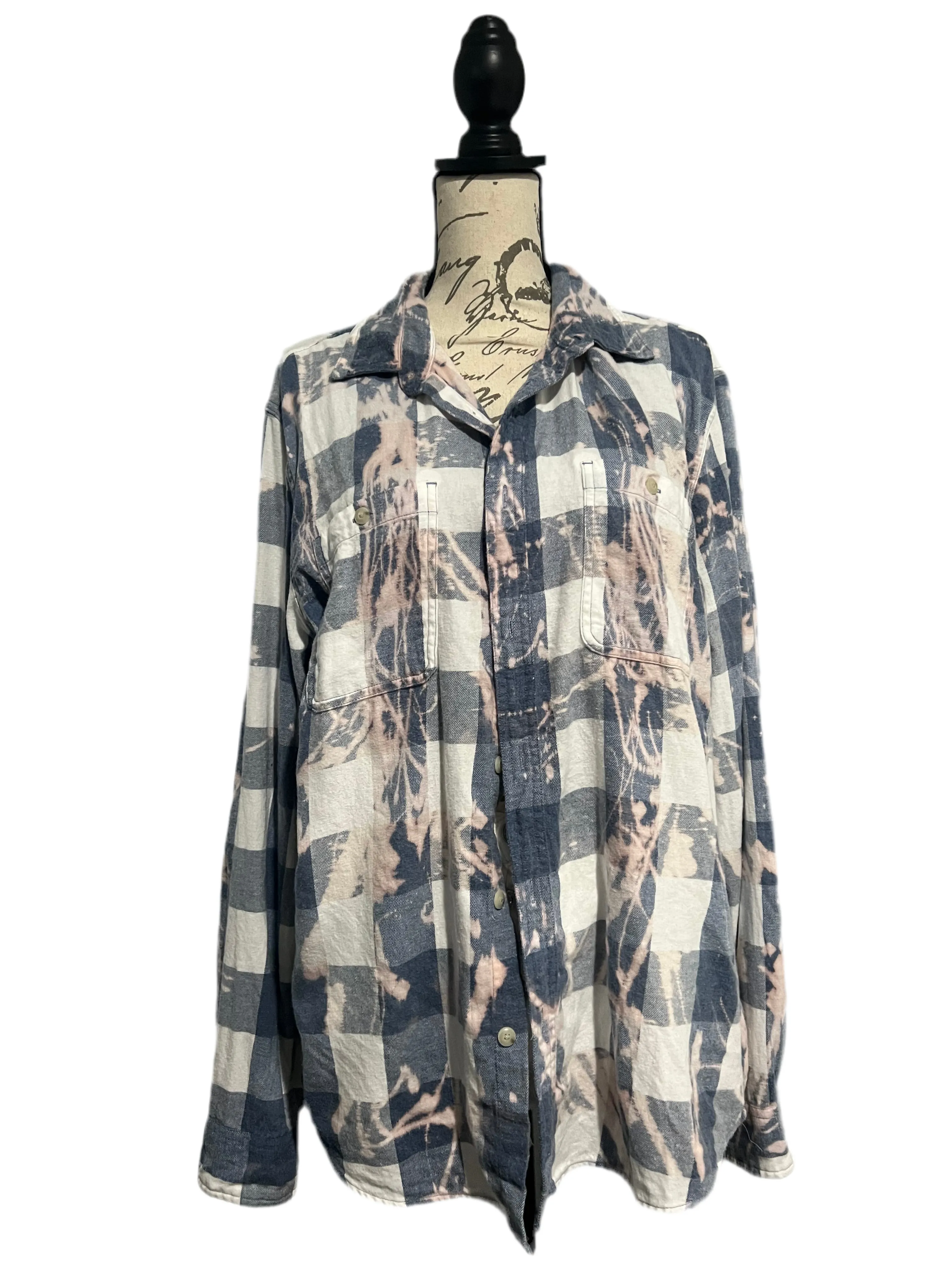 Upcycled distressed fringed Jason