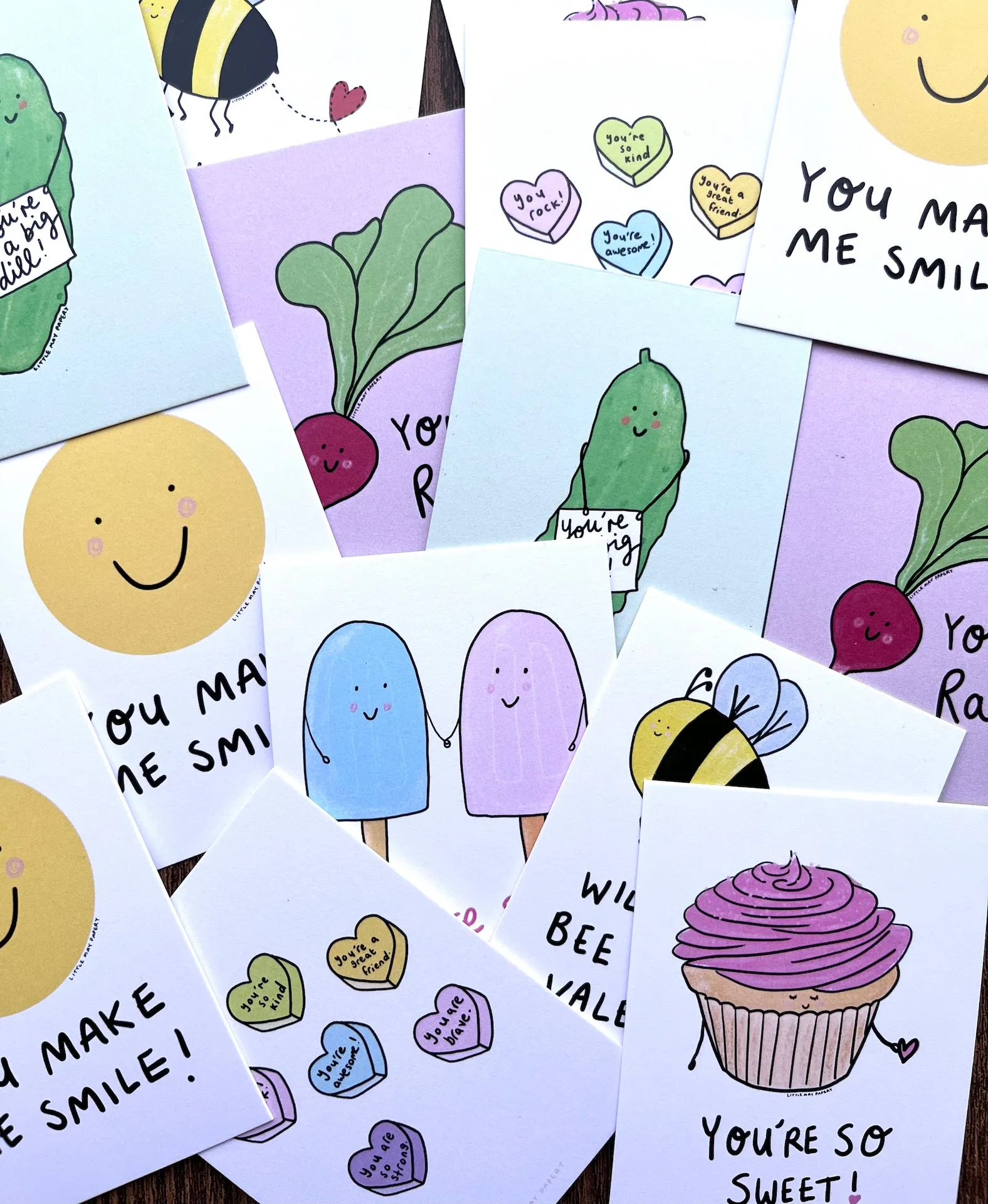 Valentine Mini Notes: Mini Flat Cards (SET OF 12)