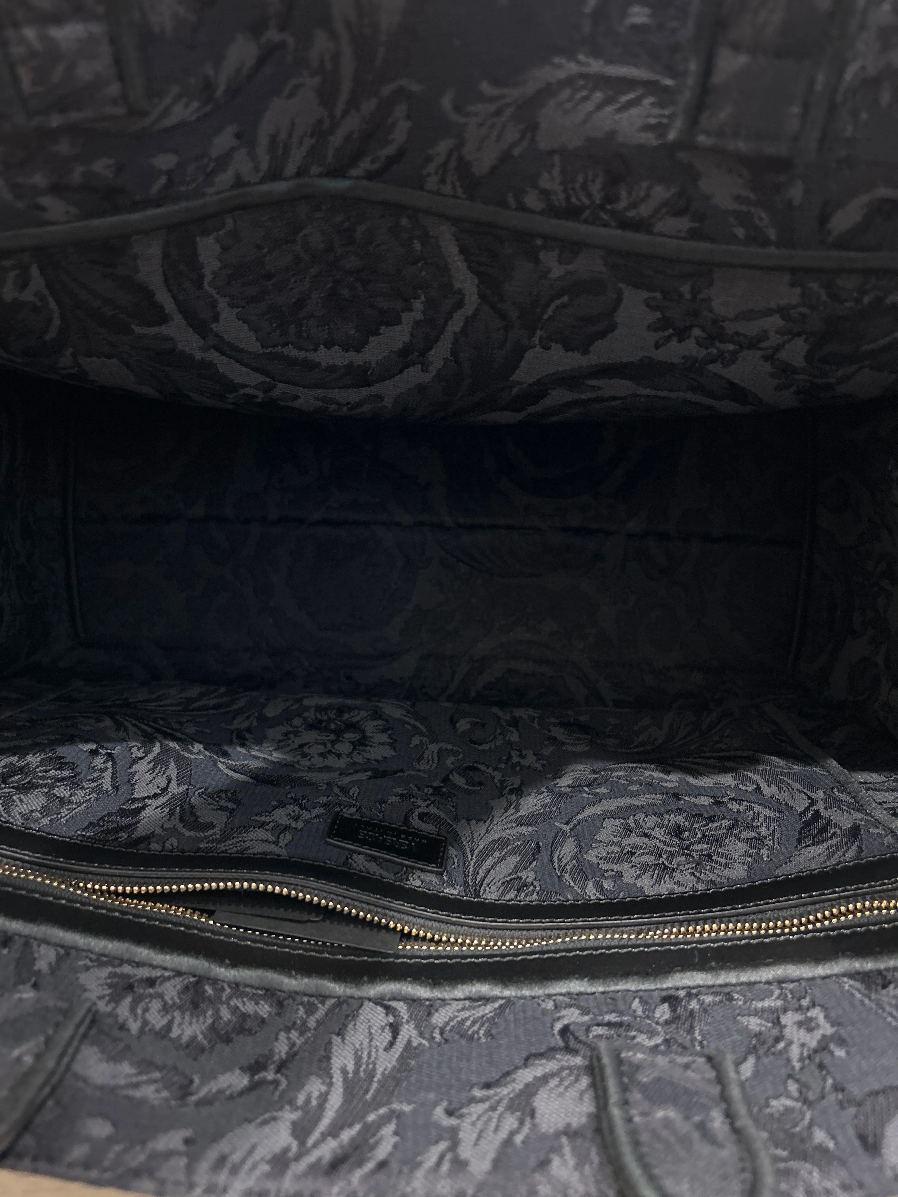 Versace Bag, Black Barocco Athena Large Tote Bag