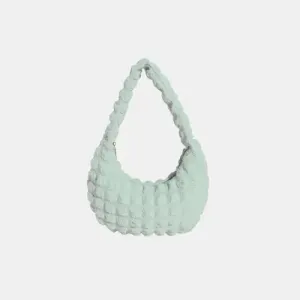 Vibrant Light Green Small Texture Handbag