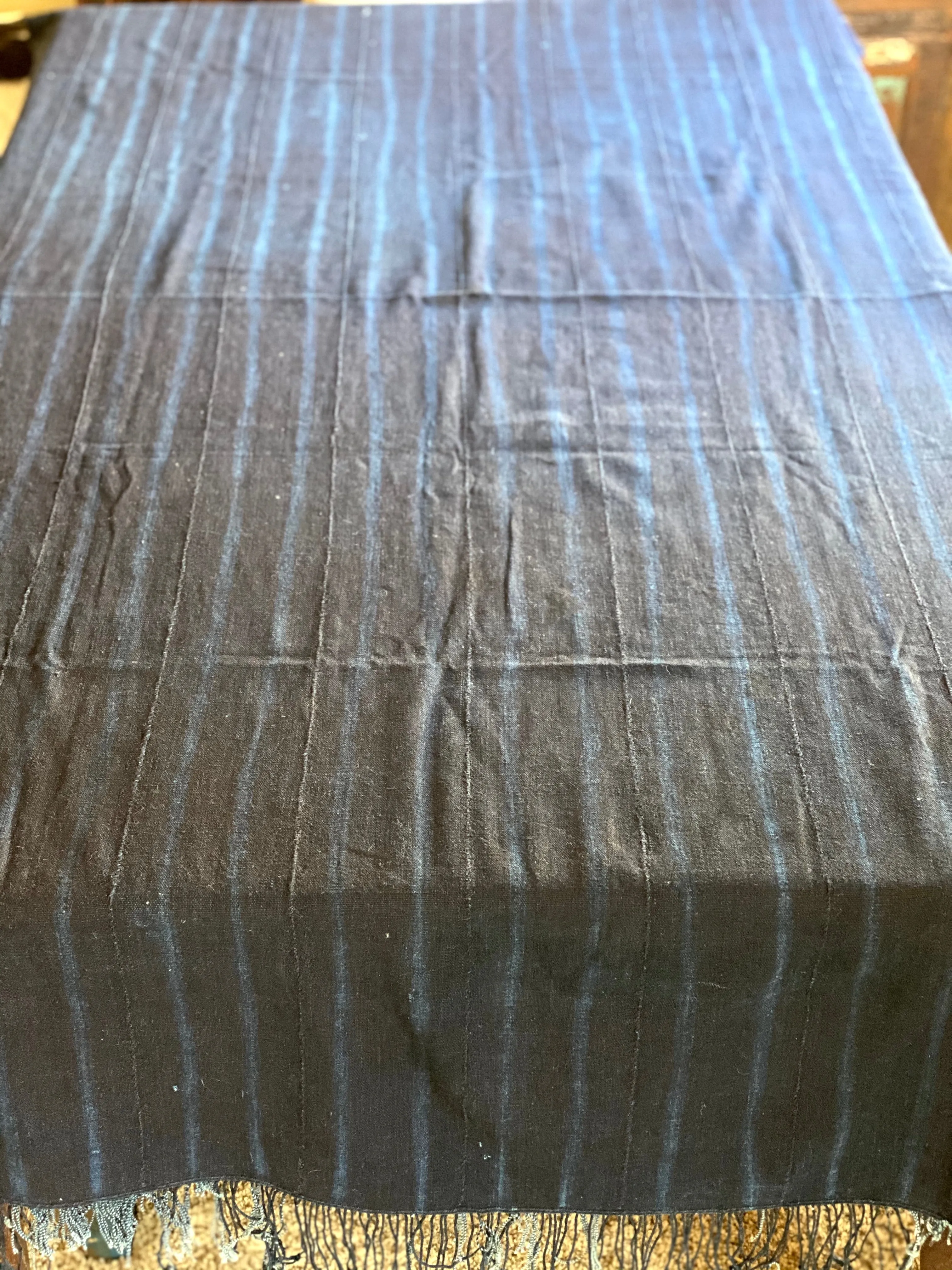 Vintage African Indigo Denim Mossi Mudcloth Throw | No. 17
