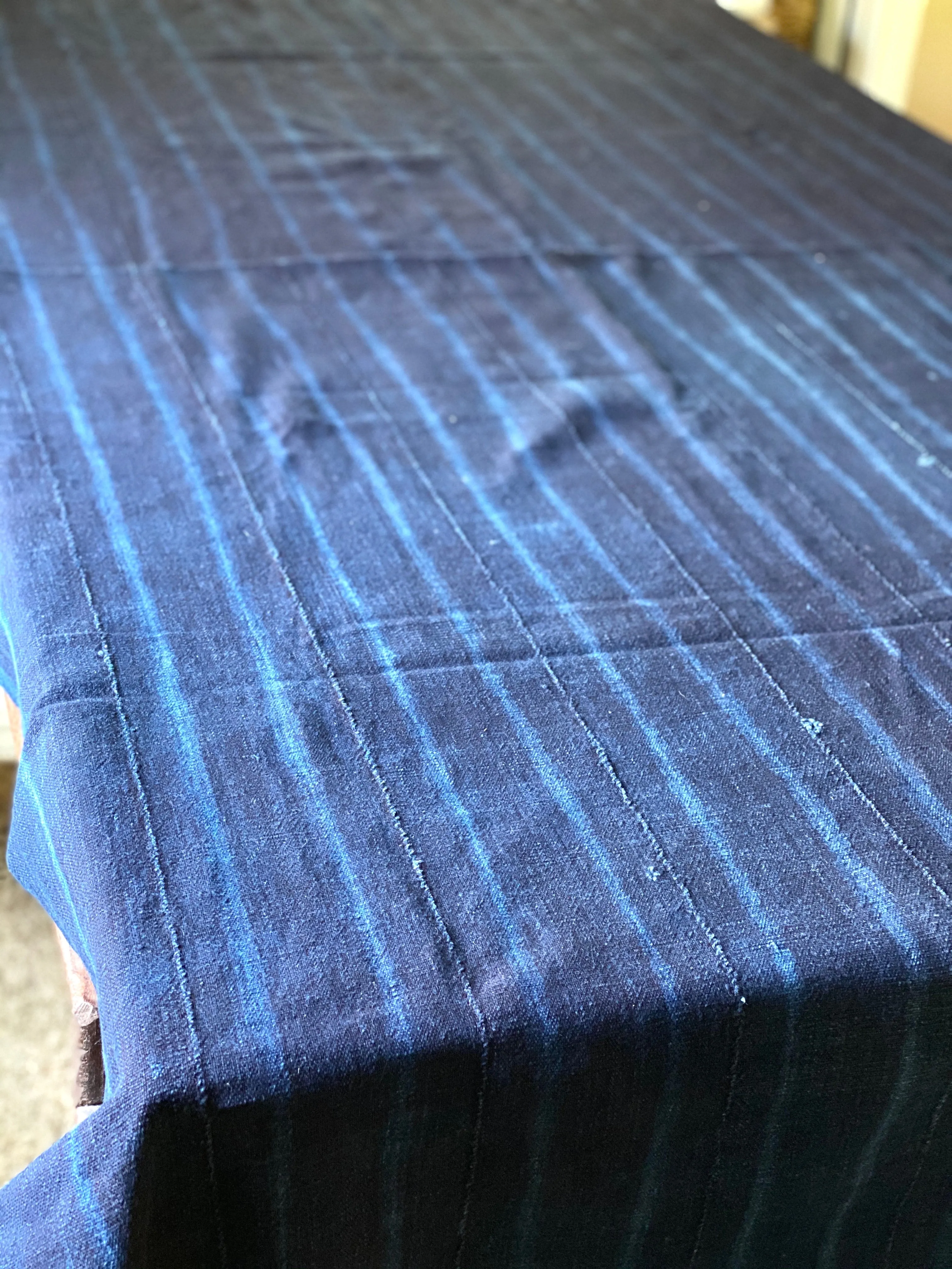 Vintage African Indigo Denim Mossi Mudcloth Throw | No. 17