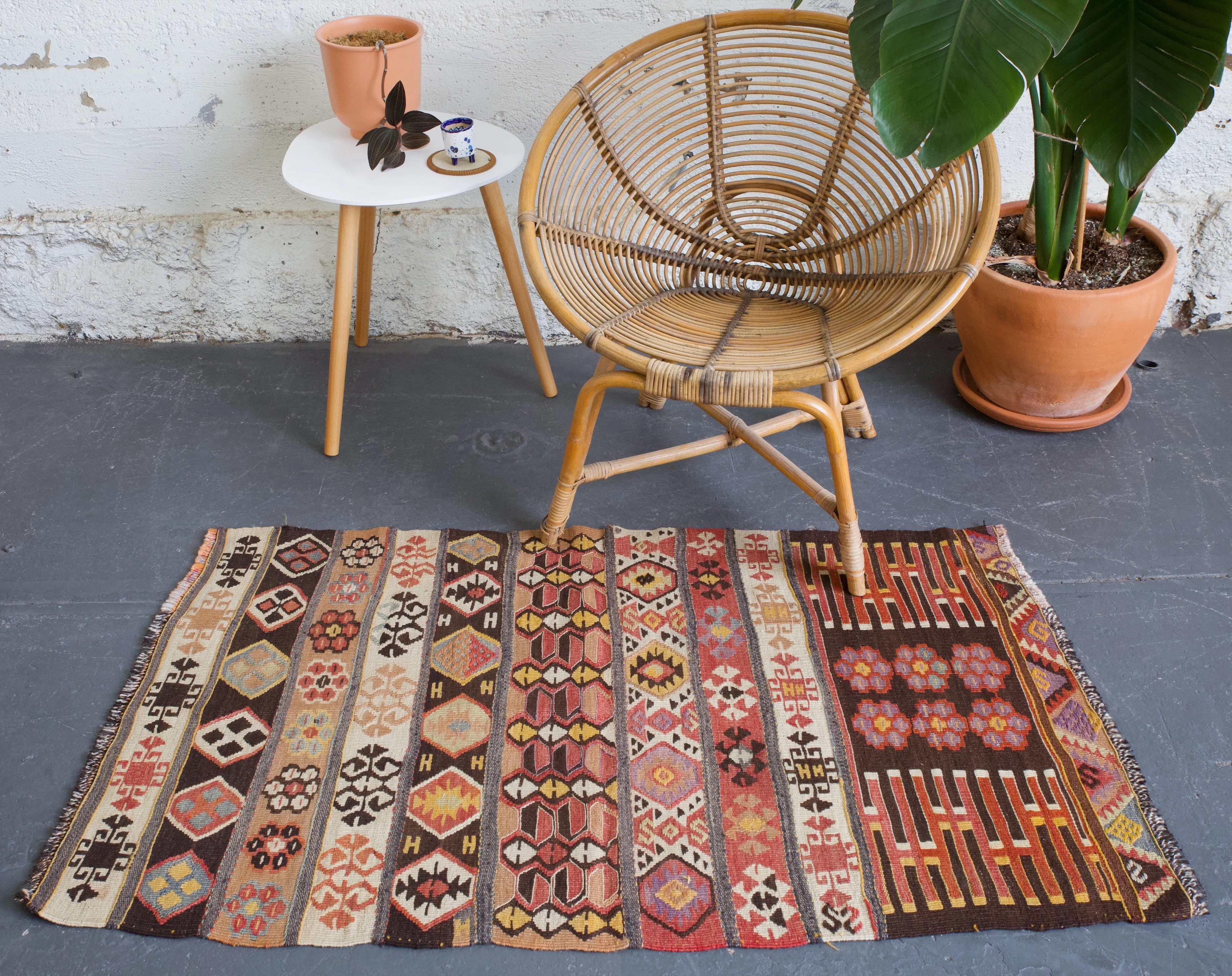 Vintage Mini Turkish Kilim Rug