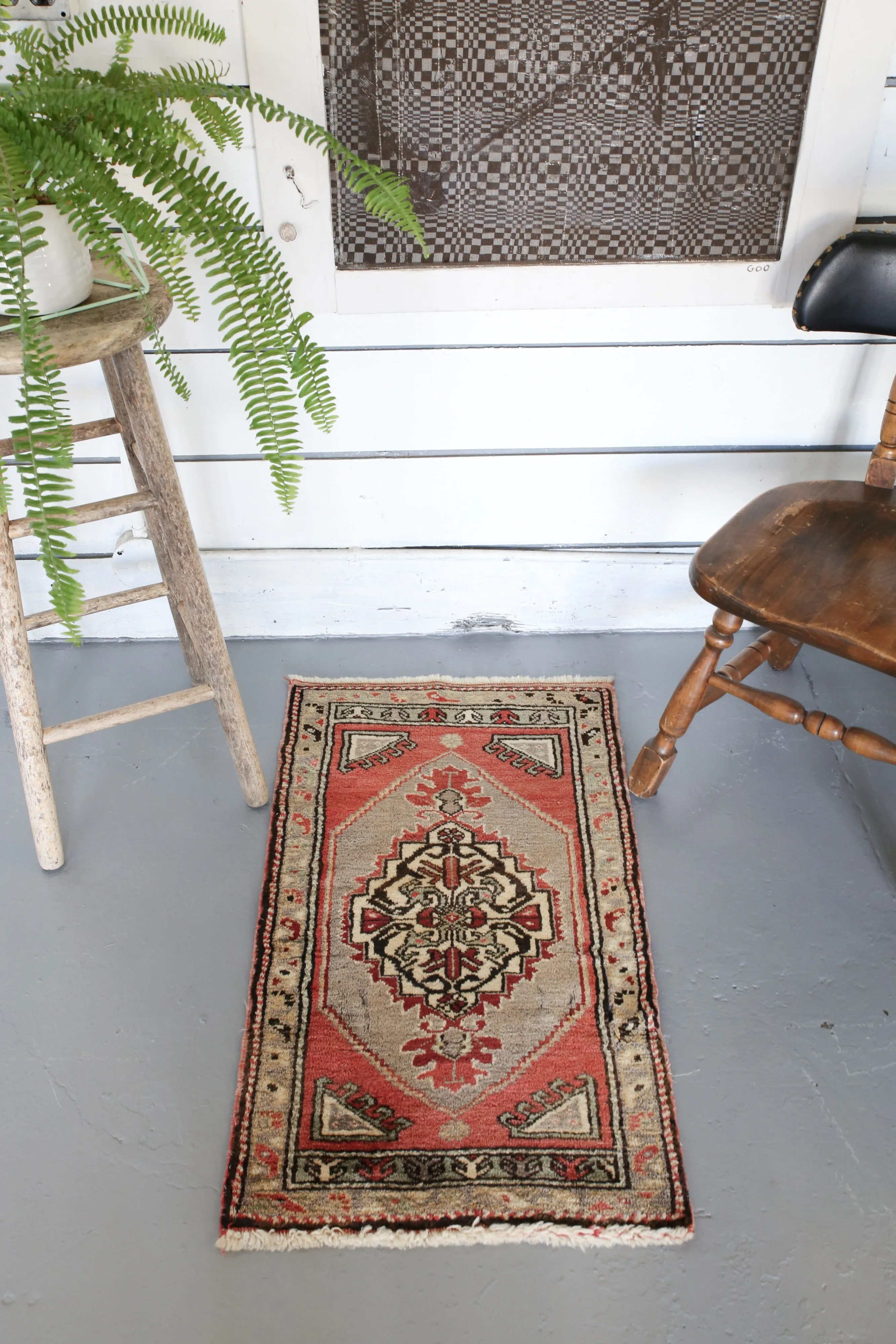 Vintage Mini Turkish Rug 1.9ftx3.2ft