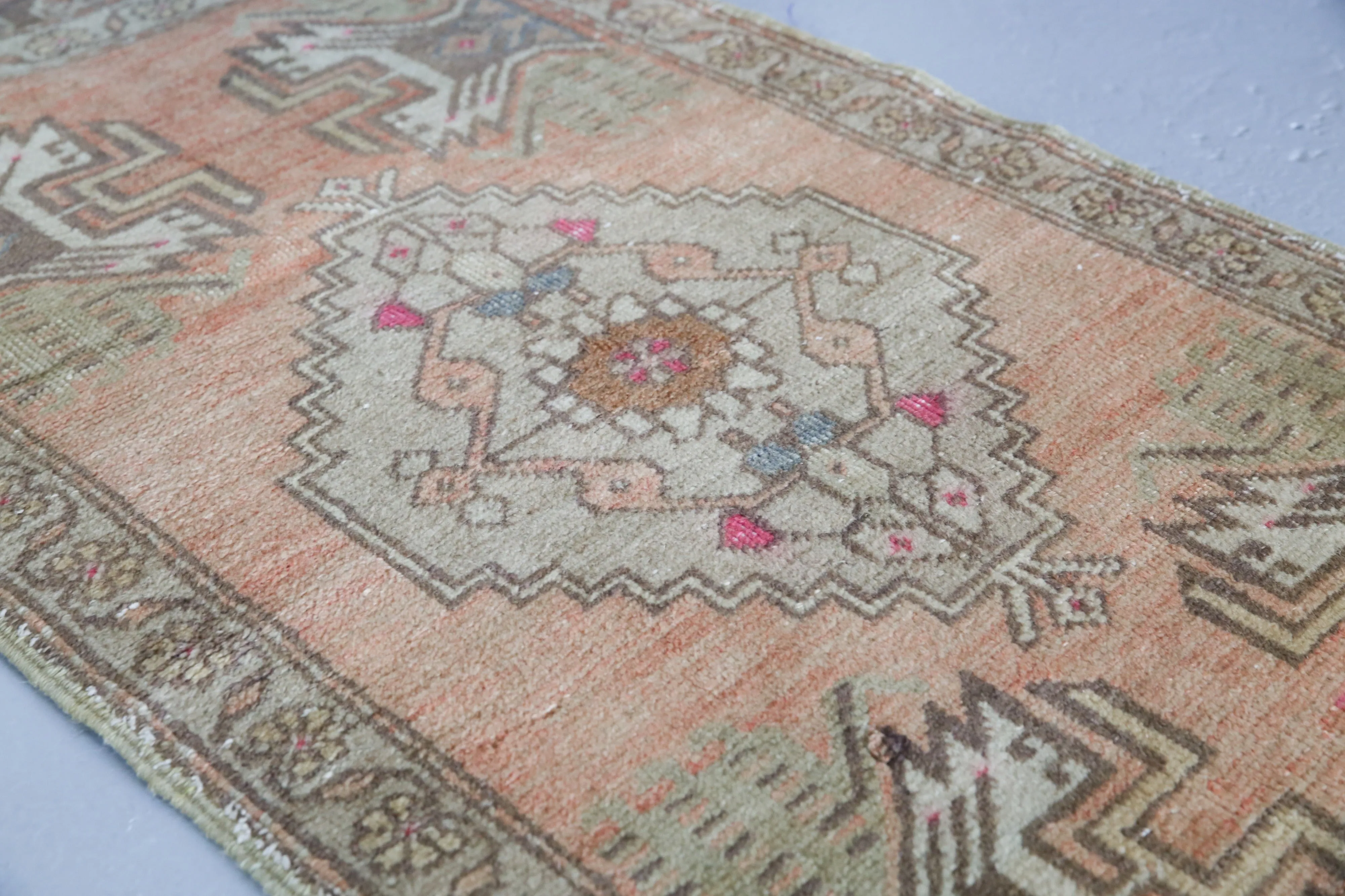 Vintage Mini Turkish Rug 1.9ftx3.5ft