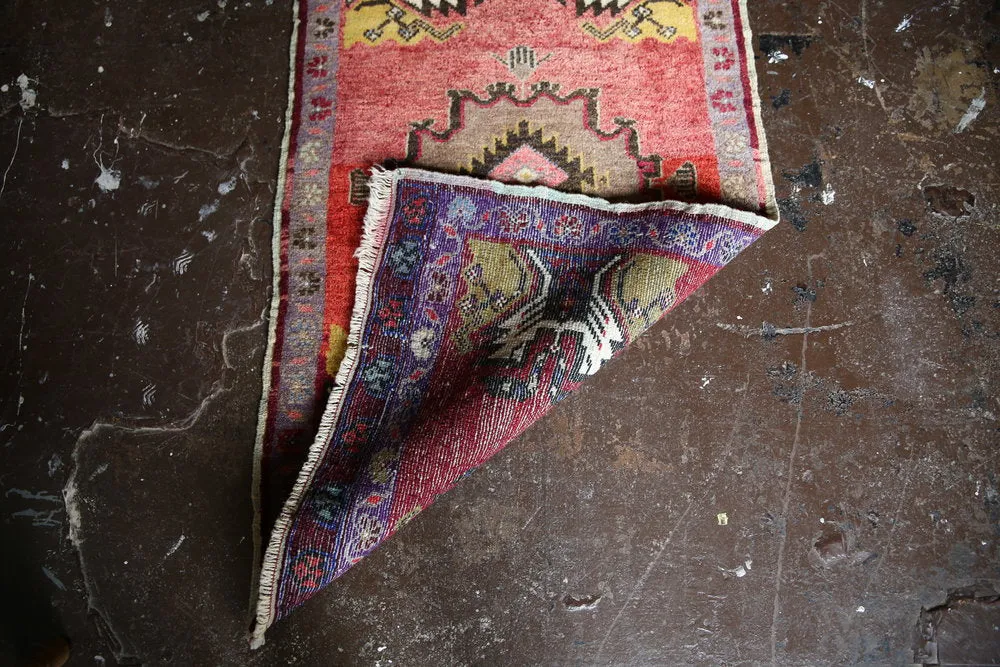 Vintage Mini Turkish Rug 1.9x3.3ft