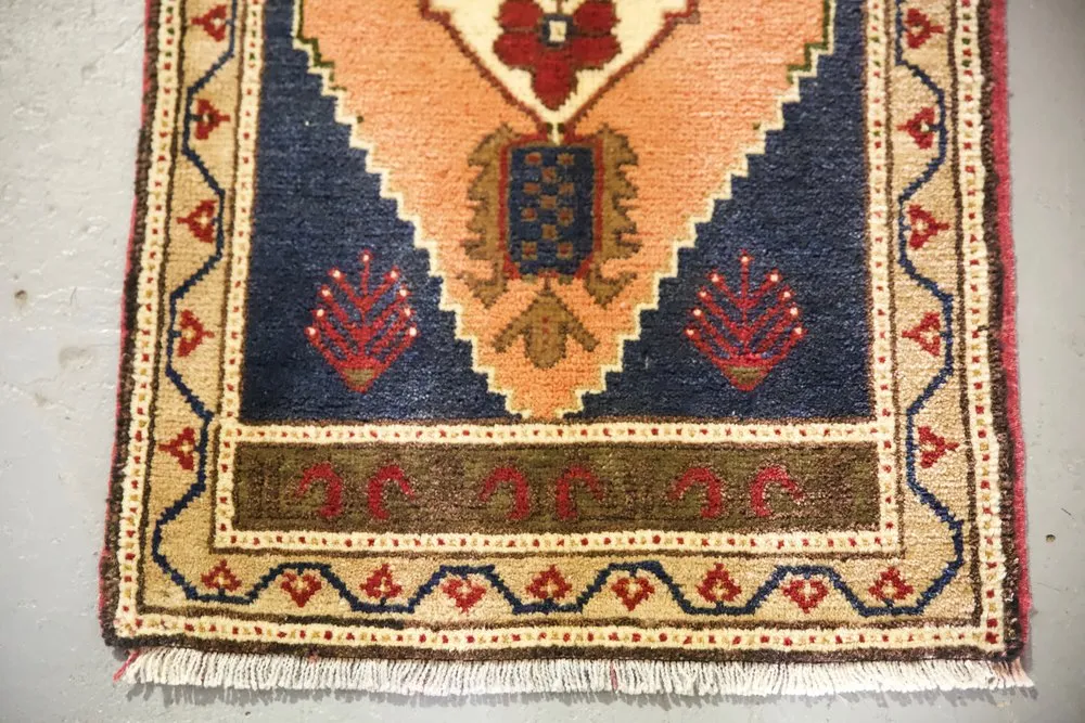Vintage Mini Turkish Rug 20"x42.5"