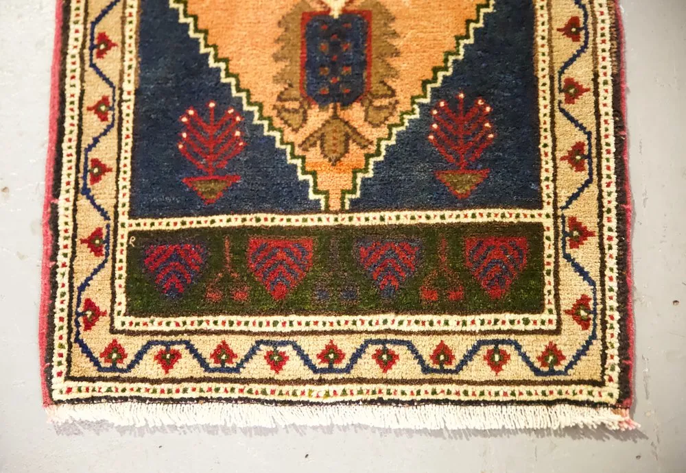 Vintage Mini Turkish Rug 20"x43.5"