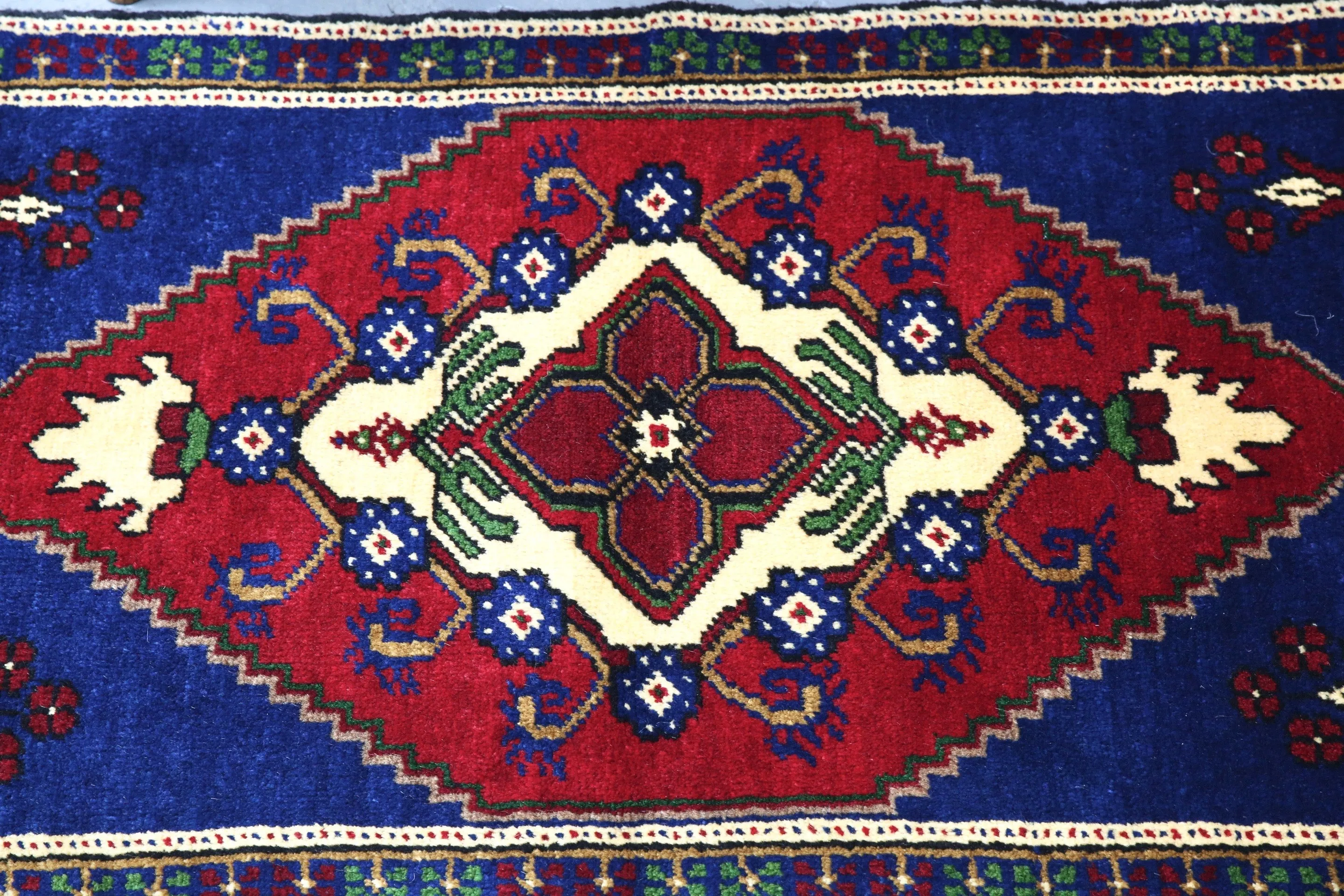 Vintage Mini Turkish Rug 22inx44in