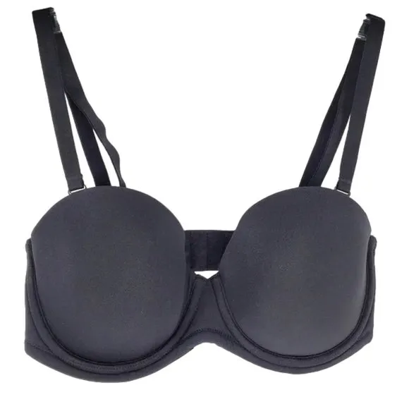 Wacoal Red Carpet Strapless Underwire Bra Black Convertible Strapless Formal 34D