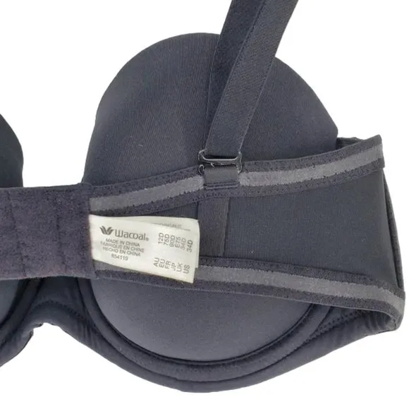 Wacoal Red Carpet Strapless Underwire Bra Black Convertible Strapless Formal 34D