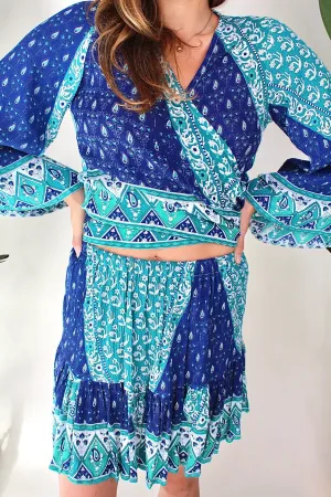 Walker & Wade Boho Top Peacock