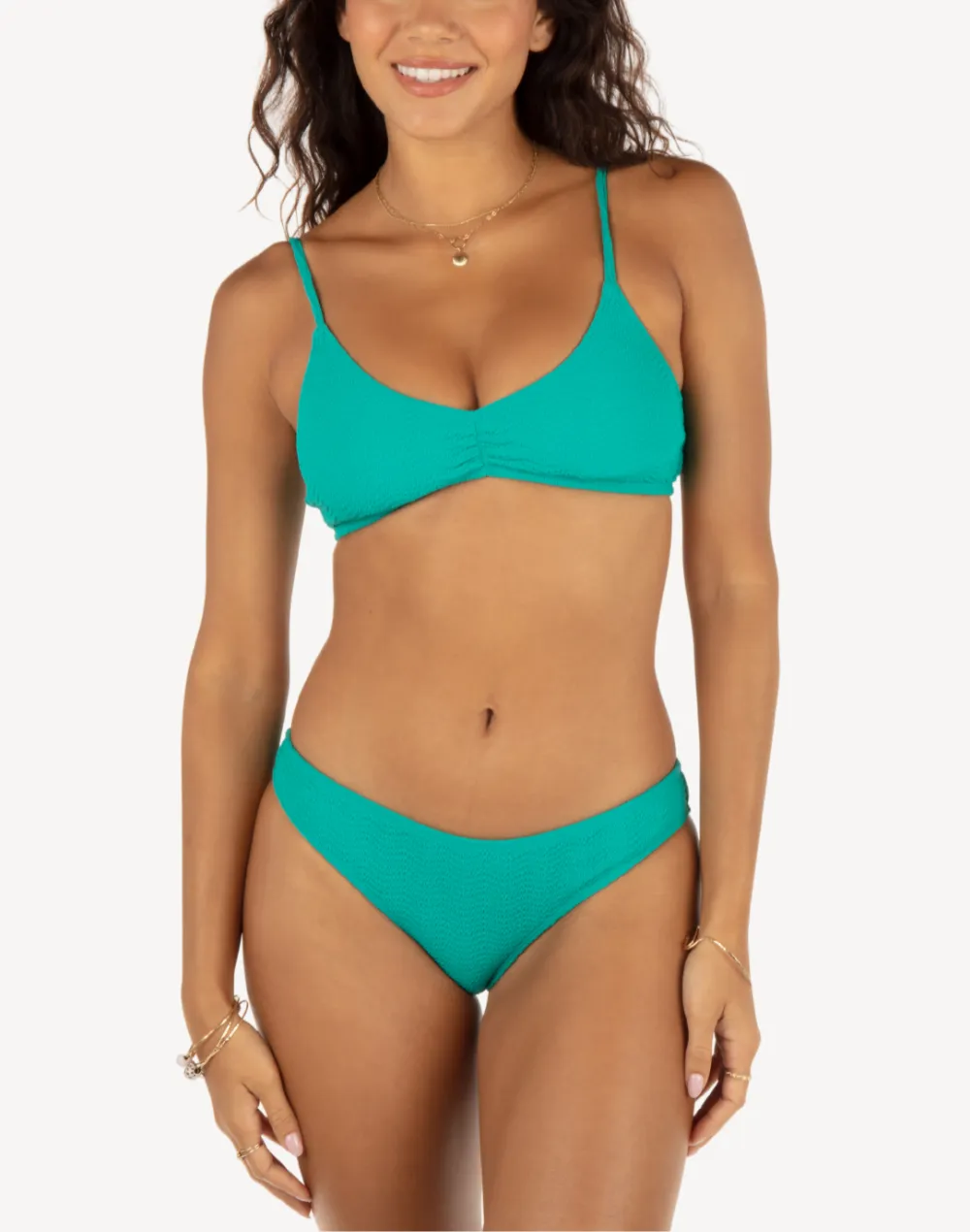 Wave Scrunch Bralette Bikini Top