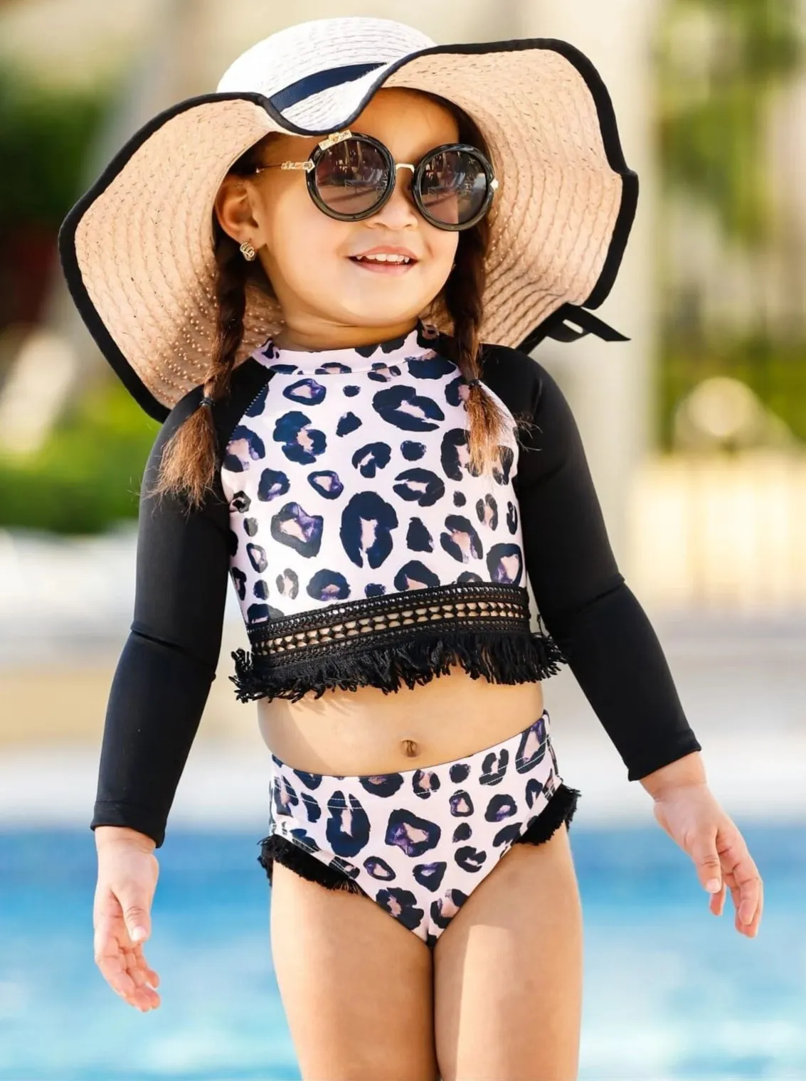 Weekend Getaway Rash Guard Two Piece Swimsuit